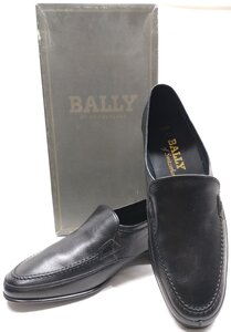 【未使用長期保管品】BALLY バリー メンズ ローファー レザー シューズ 革靴 表記サイズ 5 1/2 約23.5cm ブラック 正規品