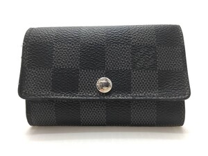 □LOUIS VUITTON ミュルティクレ6 N62662 CT0144 ダミエグラフィット 6連キーケース USED□