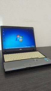 FUJITSU　P772/G　Core i5-3340M ノートPC　Windows7　リカバリディスク付き