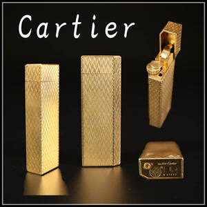 【秀】ZB532 カルティエ 【Cartier】 ガスライター ゴールド／美品！ｒ