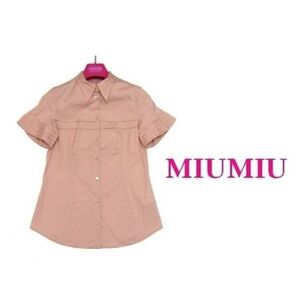 MIUMIU 半袖ブラウスピンク系 新品 /M4