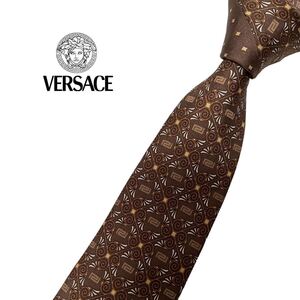 VERSACE ネクタイ グレカ模様 メドゥーサ柄 ヴェルサーチ USED 中古　m438