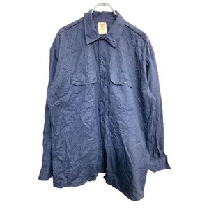 Dickies ワークシャツ XLサイズ ディッキーズ ネイビー 古着卸 アメリカ仕入 t2410-3523