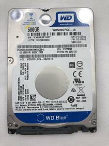 【ジャンク】Western Digital 2.5インチ HDD SATA(Serial ATA) 500GB WD5000LPCX-08VHA 使用時間 16751時間