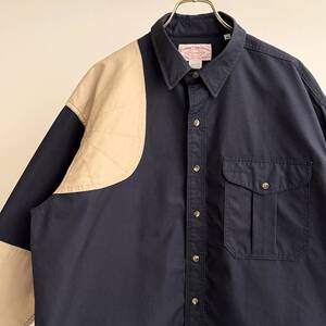 希少《 Mint Condition / Filson / XLarge 》90s2000s 極上品【 フィルソン ネイビー ベージュ ポプリン 2トーン ハンティング シャツ XL】