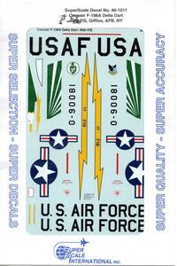 Superscale スーパースケールデカール1/48 48-1011 Convair F-106A Delta Dart: 49th FIS