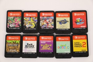 037 k3846 Nintendo Switch ソフトのみ スプラトゥーン3 マリオカート8 他 10本セット 動作未確認 ジャンク品