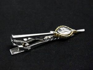 ■美品■ BURBERRY バーバリー ネクタイピン アクセサリー ビジネス 紳士 メンズ シルバー系×ゴールド系 DG4144