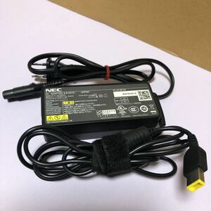 【NEC】 純正 ノート用 ACアダプター ADP004 A13-065N1A 20V 3.25A (角型プラグ)中古動作品 管理番号SHA521