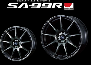 [業販限定販売] [17インチ] [軽量] [WedsSport SA-99R] [6.5J+50] [215/40R17] [キューブ/フリード] [WBC] [ウェッズスポーツ]