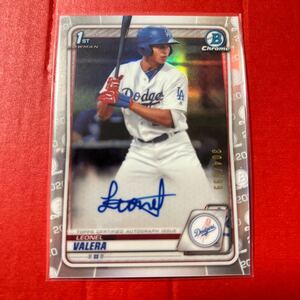 ★Leonel Valera 499限定★2020 Bowman Chrome 1st Auto 検索用 直書き サイン Dodgers