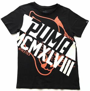 プーマ キッズ160 ビッグロゴ デカロゴ ラバープリント コットン Tシャツ　　 PUMA スポーツウェア トレーニングウェア 早2272