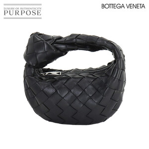 未使用 展示品 ボッテガ ヴェネタ BOTTEGA VENETA イントレチャート キャンディー ジョディ ハンド バッグ レザー ブラック 90248652