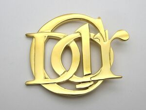 1000円スタート ブローチ Christian Dior クリスチャンディオール ロゴ ゴールド アクセサリー/服飾/ファッション小物 4 F60094