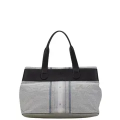 ロエベ アナグラム ネイビー グレー キャンバス レザー レディース LOEWE【1-0179573】