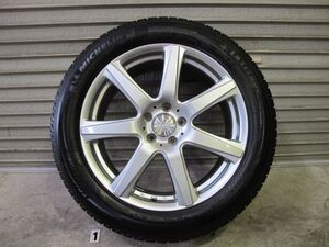 ① 美品 バリ山 メルセデス ベンツ 255/50R19 ミシュランLATITUDE X-ICE PCD112 19×8.5J ET＋58 スポーツテクニック 1本