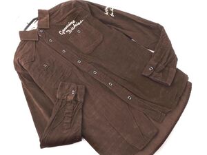 Dickies ディッキーズ コーデュロイ シャツ sizeM/茶 ◇■ ☆ eib3 メンズ