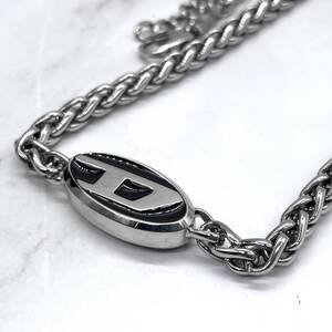 DIESEL ディーゼル ネックレス シルバー ロゴ アクセント メンズ レディース ユニセックス i4