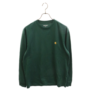 CARHARTT カーハート L/S CHASE T-SHIRT ロゴ刺繍長袖カットソー ロンT グリーン