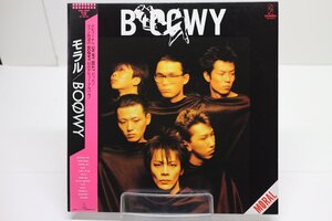 [TK3890LP] LP BOOWY/モラル(MORAL)　1st 帯付き ジャケ準美品 歌詞カード 盤面まずまず良好 音質良好 レア！ 名曲をアナログで！