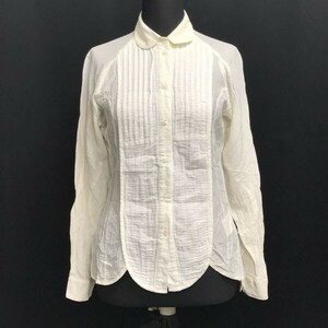 USA製/美品☆united bamboo/ユナイテッドバンブー☆長袖ブラウス/シャツ【4/レディースL程度/クリーム色/beige】Tops/Shirts◇cBH902