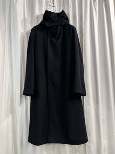 2019AW REGULATION yohji yamamoto MEN フード カシミヤ混ウールロングコート（HC-C03-141）