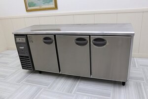 美品！フクシマガリレイ 台下冷蔵庫 1800×600 YRC-180RE1 コールドテーブル 3ドア 天板作業台 厨房店舗業務用　検：ホシザキ