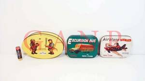 TOYS CLUB Tin Can Accessory Case /TOYS CLUB　ブリキ缶・空き缶・小物入れ　まとめて3缶セット　プライズ景品・非売品(not for sale)