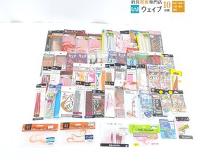 シマノ 炎月 集魚ネクタイ イカタコカーリー、ジャッカル ビンビンスイッチ スペアラバー フックセット 等 タイラバ用品 計54点