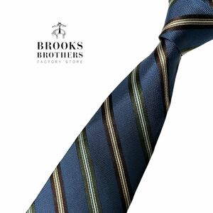 BROOKS BROTHERS ネクタイ やや細身 レジメンタル柄 ストライプ柄 ブルックス ブラザーズ USED 中古 m1340