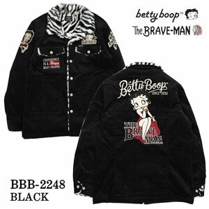 The BRAVE-MAN × BETTY BOOP ベティ ブープ 【定価￥25800＋税】 裏ファージャケット BBB-2248 BLACK サイズ XL