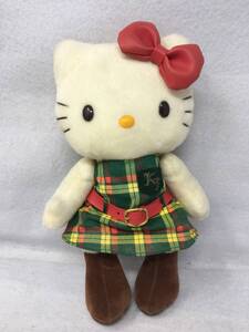 NY-178 希少 Sanrio サンリオ ハローキティ ぬいぐるみ 足長 チェック ワンピース KT ビンテージ