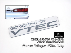 インテグラDC2DB8【ACURA】アキュラINTEGRA純正USエンブレム-リアDOHC-VTECバッジ/USDM北米仕様ツインカムVテックUSAデカールGS-Rバッジ