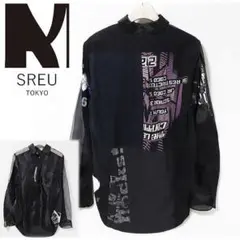 《SREU》新品 ユニセックス パッチワーク リメイクシースルーシャツ 1