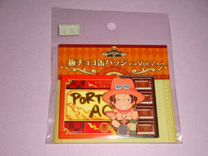 ONE PIECE ワンピース 麦わらストア限定 板チョコ 缶バッジ ～Ver.2～ ☆エース