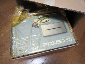 ☆Canon PIXUS キャノンピクサス iP100 モバイル プリンター 箱入 バッテリー 付属 未使用品 TR153 iP90 ip110等に☆