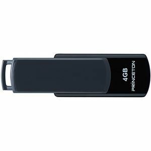 【新品】(まとめ）プリンストン USBフラッシュメモリー回転式キャップレス 4GB グレー/ブラック PFU-T3UT/4GA 1セット（10個）【×