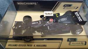 1/43 MINICHAMPS 2008年バルセロナテスト　ウィリアムズトヨタFW30#8 中嶋一貴