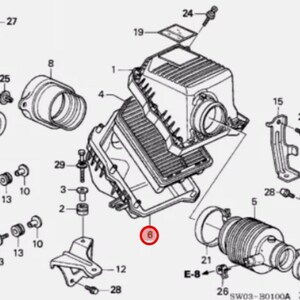 未使用 ホンダ 純正 NSX NA1 NA2 NSX-R NSX-S NSX-T エアクリーナー ケースCOMP HONDA Genuine Air cleaner case