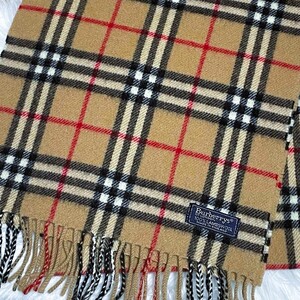 ★バーバリー/Burberrys★イギリス製/MADE IN ENGLAND★100%ラムウール・100% LAMBWOOL マフラー●ノバチェック柄●サイズ：29cm x 149cm●