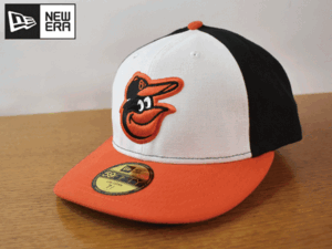 K199《未使用品》NEW ERA ニューエラ 59FIFTY Low Crown【7-1/2 - 59.6cm】BALTIMORE ORIOLES MLB フラット 帽子 キャップ USモデル