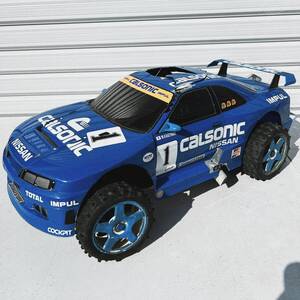 絶版　京商 KYOSHO 1/10 10エンジン 4WD カルソニック スカイライン GT-R 　エンジンラジコン　きょうしょう　貴重　昭和　ラジコン