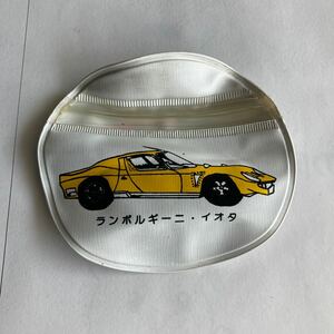 ■昭和レトロ ランボルギーニ　イオタ　財布小銭入れ　ポルシェ930ターボ911スーパーカー消しゴム当時物a■検おまけ昔グリコ超合金ミニカー