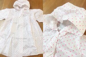 ⑥子供用 3-4歳児 長期保管品 塩ビ レインコート 塩ビ カッパ 昭和レトロな雨具