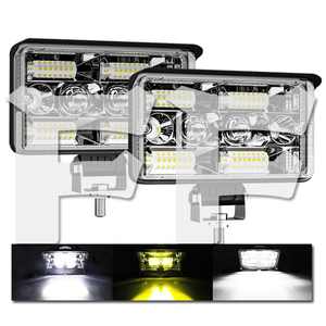送料無料.. 3モードタイプ LED ワークライト 4インチ 130W 作業灯 新品 前照灯 トラック ホワイト イエロー 黄白 12V~24V T4C-130W 2個