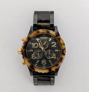 NIXON ニクソン THE 42-20 CHRONO クロノ 腕時計 クォーツ 電池式 ブラック 黒 ブラウン 茶 鼈甲 べっこう べっ甲 TORTOISE