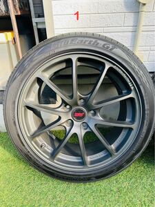 STI パフォーマンス 18 8j 53 114.3 レイズ エンジ 鍛造カラー MT (スバル レヴォルグ VN ) ヨコハマタイヤ 225/45R18 ( levorg ) 