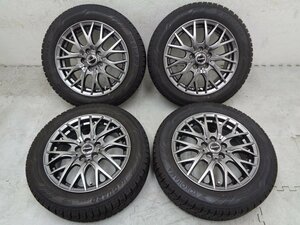 【送料込み】★ Exceeder エクシーダー メッシュ ★ 6J/+43　PCD 100 ★ 185/60R15 ★ ヨコハマ バリ溝 スタッドレス ★ シエンタ 等 ★