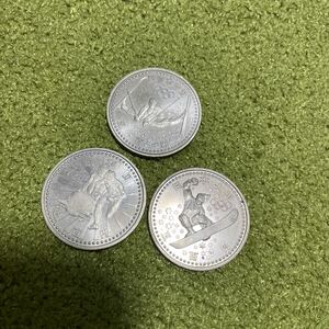 1998年 長野冬季オリンピック記念硬貨 100円×1枚 500円×2枚 平成9年 平成10年 硬貨 