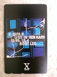 テレカ X JAPAN 新品未使用 Yoshiki hide pata heath Toshi LIVE IN HOKKAIDO